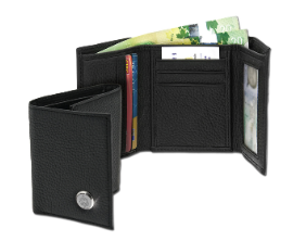usna crest leather wallet