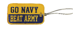 go navy beat army luggage tag