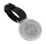 usna crest silver luggage tag