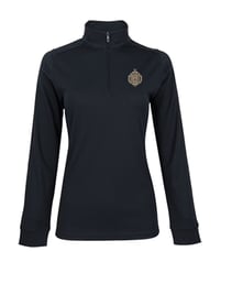womens zip crest navy